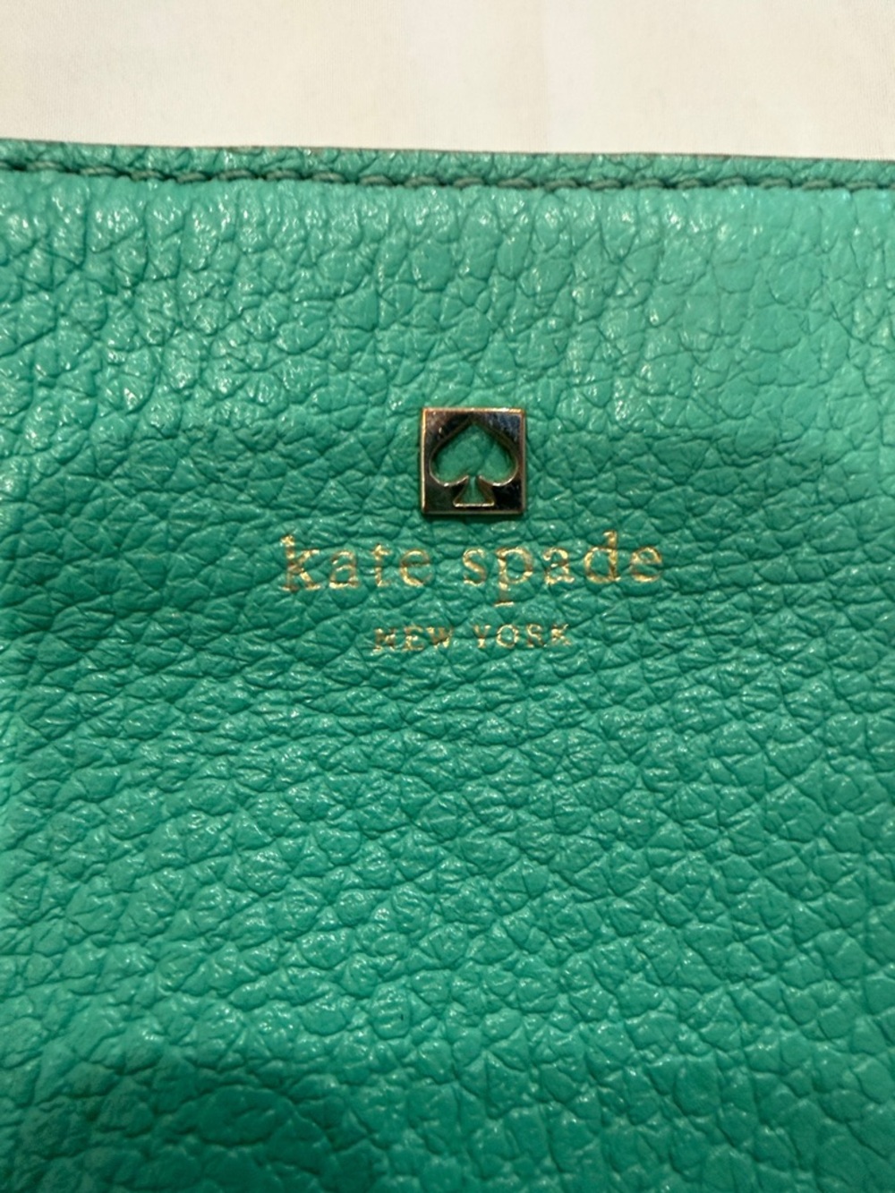 kate spade Green Teal Pebbled Leather Crossbody Bag - Picture 14 of 15